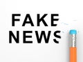 Fake News Newspaper Depicts Media Hoax And Misinformation - 3d Illustration Royalty Free Stock Photo