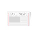 Fake news newspaper in flat style, Royalty Free Stock Photo