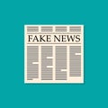 Fake news newspaper flat style Royalty Free Stock Photo