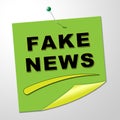 Fake News Note Means Falsehood 3d Illustration Royalty Free Stock Photo