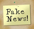 Fake News Note Means Misinformation 3d Illustration Royalty Free Stock Photo
