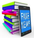 Fake News Phone Shows Misinformation On Social Media - 3d Illustration