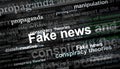 Fake news propaganda conspiracy theories disinformation manipulation news titles illustration