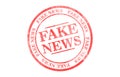 Fake news red stamp isolated on white background. 3d illustration Royalty Free Stock Photo