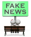 Fake News Sign Means Misleading 3d Illustration Royalty Free Stock Photo