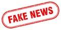 fake news stamp. rounded grunge textured sign. Label Royalty Free Stock Photo