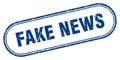 Fake news stamp. rounded grunge textured sign. Label Royalty Free Stock Photo