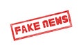 Fake news stamp word illustration on white background.