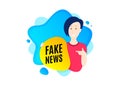 Fake news symbol. Media newspaper sign. Vector Royalty Free Stock Photo