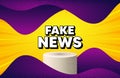 Fake news symbol. Media newspaper sign. Vector Royalty Free Stock Photo