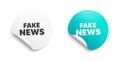 Fake news symbol. Media newspaper sign. Vector Royalty Free Stock Photo