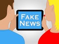 Fake News Tablet Shows Alternative Facts 3d Illustration