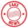 FAKE NEWS text on red round postal stamp sign Royalty Free Stock Photo