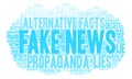 Fake News Word Cloud Royalty Free Stock Photo