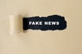 Fake news words on torn paper Royalty Free Stock Photo