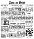 Fake newspaper with unreadable text