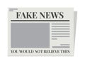 Fake Newspapers template. Isolated Vector Illustration