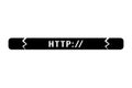 Fake Phishing website icon. The address bar of the fake website. The concept of cybercrime, Internet fraud, phishing