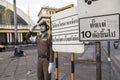 Fake policeman in Bangkok Royalty Free Stock Photo