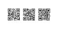 Fake QR code set vector illustration