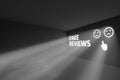 FAKE REVIEWS rays volume light concept 3d