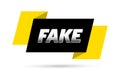 Fake sign. Fake sign ribbon banner Royalty Free Stock Photo