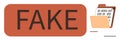 Fake Tag with Binary Code Document in Folder Highlighting Data Fraud Royalty Free Stock Photo