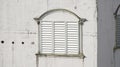 Fake window of white terraced residential buildings the upper floor is used as a place for cultivating swallow's nests