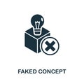 Faked Concept icon. Simple illustration from digital law collection. Creative Faked Concept icon for web design