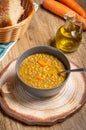 Fakes a traditional Greek vegetarian soup made from brown lentils