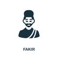 Fakir icon. Monochrome simple element from fortune teller collection. Creative Fakir icon for web design, templates