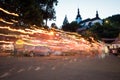 Faklcug - Traditional night march with torches in Spania Dolina, Slovakia Royalty Free Stock Photo