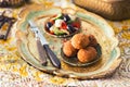 Falafel balls with salad Royalty Free Stock Photo