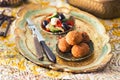 Falafel balls with salad