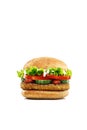 Falafel burger isolated with fresh vegetables