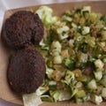 Falafel and israeli salad