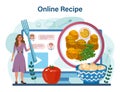 Falafel online service or platform. Traditional dish of Jewish cuisine.