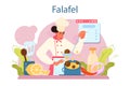 Falafel. Traditional dish of Jewish cuisine. Fried vegetarian food