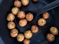 Falafel Vegetarian Fried Balls of Chickpea in Pan