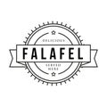 Falafel vintage sign stamp