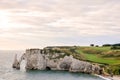 Falaise d 'Amont Etretat City Normandy France Europe