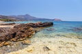 Falasarna beach on Crete, Greece Royalty Free Stock Photo