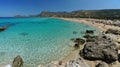 Falasarna Beach in Crete Royalty Free Stock Photo