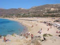 Falasarna beach, famous tourist resort on Crete