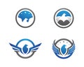 Falcon Eagle Bird Logo Template Royalty Free Stock Photo
