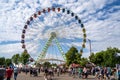 Falcon Heights, MN - August 25, 2019:  The Great Big Wheel, a giant travelling Ferris Wheel at the Minnesota State Fair Royalty Free Stock Photo