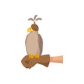 Falcon hunting cartoon icon Royalty Free Stock Photo
