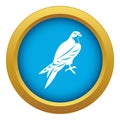 Falcon icon blue vector isolated