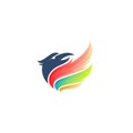 Falcon logo with colorful design template, flying logos Royalty Free Stock Photo