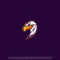 Falcon mascot logo design 